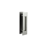 Satin Nickel Rectangle Sliding Flush Pulls (Pair) - 150mm x 38mm