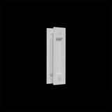 White Finish Rectangle Sliding Flush Pulls (Pair) - 150mm x 38mm