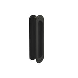Matt Black Oval Sliding Flush Pulls (Pair) - 150mm x 38mm