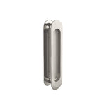 Satin Nickel Oval Sliding Flush Pulls (Pair) - 150mm x 38mm