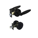 Matt Black Entrance Lock Deadbolt Set (4333) - Doyle Series