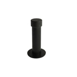 75mm Round Shaped Door Stop with Base - Matt Black Finish
