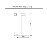 85mm Round Shaped Door Stops -Matt Black Finish
