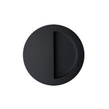 Matt Black Round Sliding Flush Pull - 90mm