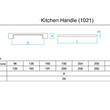 320mm Brushed Gold kitchen Handle