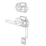 Matt Black Architectural Lever Pull with Deadbolt - Lachlan Series