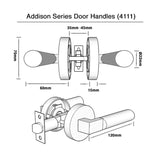 Pure White Finish Entrance Deadbolt Set - Addison Series