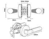 Matt Black Entrance Lock Set (4111MB) - Coral Series
