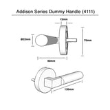 Pure White Finish Dummy Handle - Addison Series