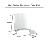 Matt Black Aluminium Door Pull (Single) - Hart Series