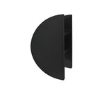 Matt Black Half Circle Door Plate (Pair) 300mm - Coral Series