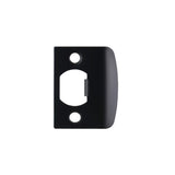 D -Shaped Matt Black Latch Strike Plate