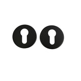 Matt Black Round Escutcheons - Euro Cylinders Face Plates
