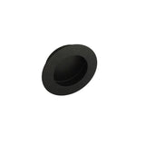 Matt Black Round Sliding Flush Pull - 65mm