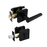 Eva Series Entrance Handle Set - Matt Black Finish