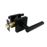 Eva Series Passage Lever Set - Matt Black Finish