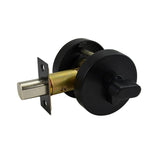 Matt Black Single Cylinder Deadbolt - Coral Series