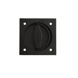 Matt Black Sliding Door Flush Pull and Ring