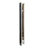 Black Stone Faced 1200mm Door Pulls - Polished Chrome