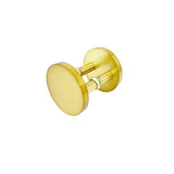 Brass Finish 100mm Round Plate Door Pulls (Pair) - Nash Series