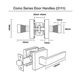 Reef Series Entrance Lock Set - Matte Black Finish