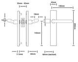 Brushed Gold  Door Passage Lever Set - Coomera Series
