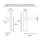 Brushed Nickel Finish Dummy Door Handle  - Coomera Series
