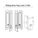 Sliding Door Lockset with Elongated Flush Pulls