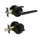 Elphinstone Series Entrance Handle Set - Matt Black Finish