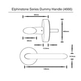 Elphinstone Series Entrance Handle Set - Satin Nickel Finish