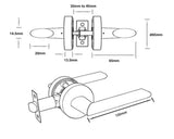 Solange Passage Lever Set - Gunmetal Finish