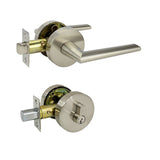 Elphinstone Series Entrance Handle Set - Satin Nickel Finish
