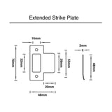 Extended Tubular Latch Strike Plate