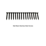 Extra Wide Matt Black Door Hinges (1 Pair) - 100 x 100 x 3mm