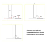 Floor Mounted Magnetic Door Stop - Matt Black Finish