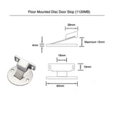 Floor Mounted Magnetic Door Stop - Matt Black Finish