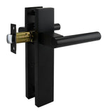 Matt Black Door Passage Lever Set - Fraser Series
