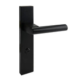 Matt Black Door Privacy Lever Set - Fraser Series