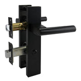 Matt Black Door Privacy Lever Set - Fraser Series