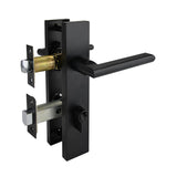 Matt Black Entry Door Lock Set - Coomera Series