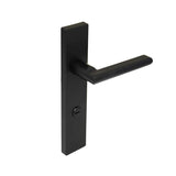 Matt Black Door Privacy Lever Set - Coomera Series