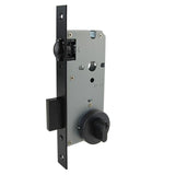 Heavy Duty Round Plated Roller Mortice Lock - Matt Black Finish