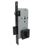 Heavy Duty Square Plated Roller Mortice Lock - Matt Black Finish