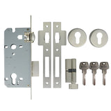 Heavy Duty Round Plated Roller Mortice Lock