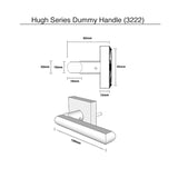 Hugh Series Dummy Handle - Matt Black Finish