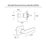 Kendall Series Dummy Handle - Matt Black Finish