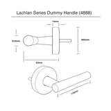 Lachlan Series Dummy Handle - Matt Black Finish