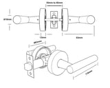 Pacifica Series Passage Lever Set - Brushed Gold