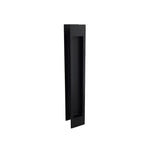 Large Matt Black Rectangle Sliding Flush Pulls (Pair) - 250mm x 38mm