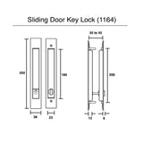Sliding Door Lockset with Elongated Flush Pulls